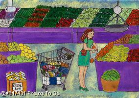 Illustration: Grocery shopping